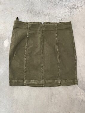 Free People Olive Green High-Rise Mini Skirt Size 4